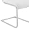 Armen Living Amanda Contemporary Side Chair in White Faux Leather and Chrome Finish, PK2 LCAMSIWH - alternate 2